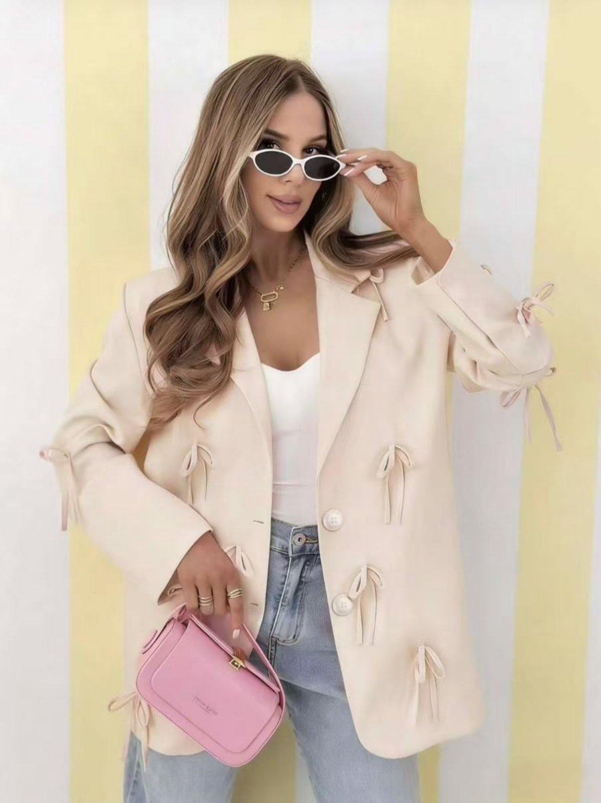 IVERI Сако крем со панделки