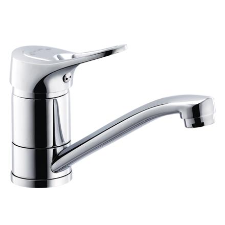 KAS Еднорачна батерија за мијалник со кратка лула NILUFER хром