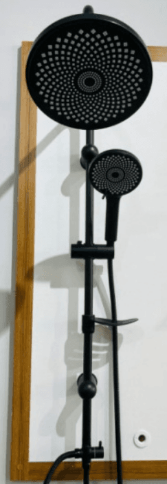 KAS Сет за туширање со горна ружа Korindon black