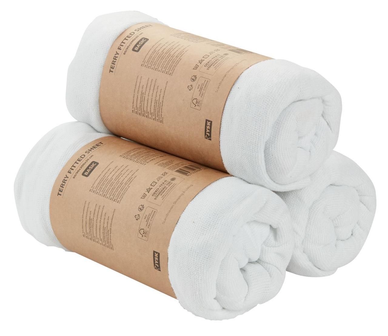 JYSK Чаршав Со Ластик 160X200X30 Бел