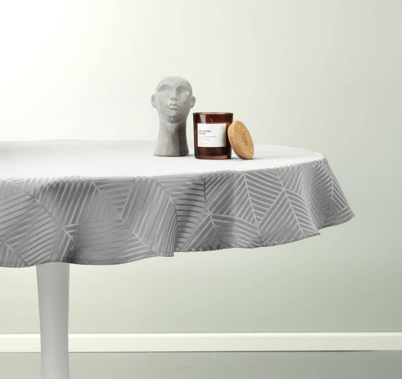 JYSK Прекривка За Маса Blomme Ø120 Сива