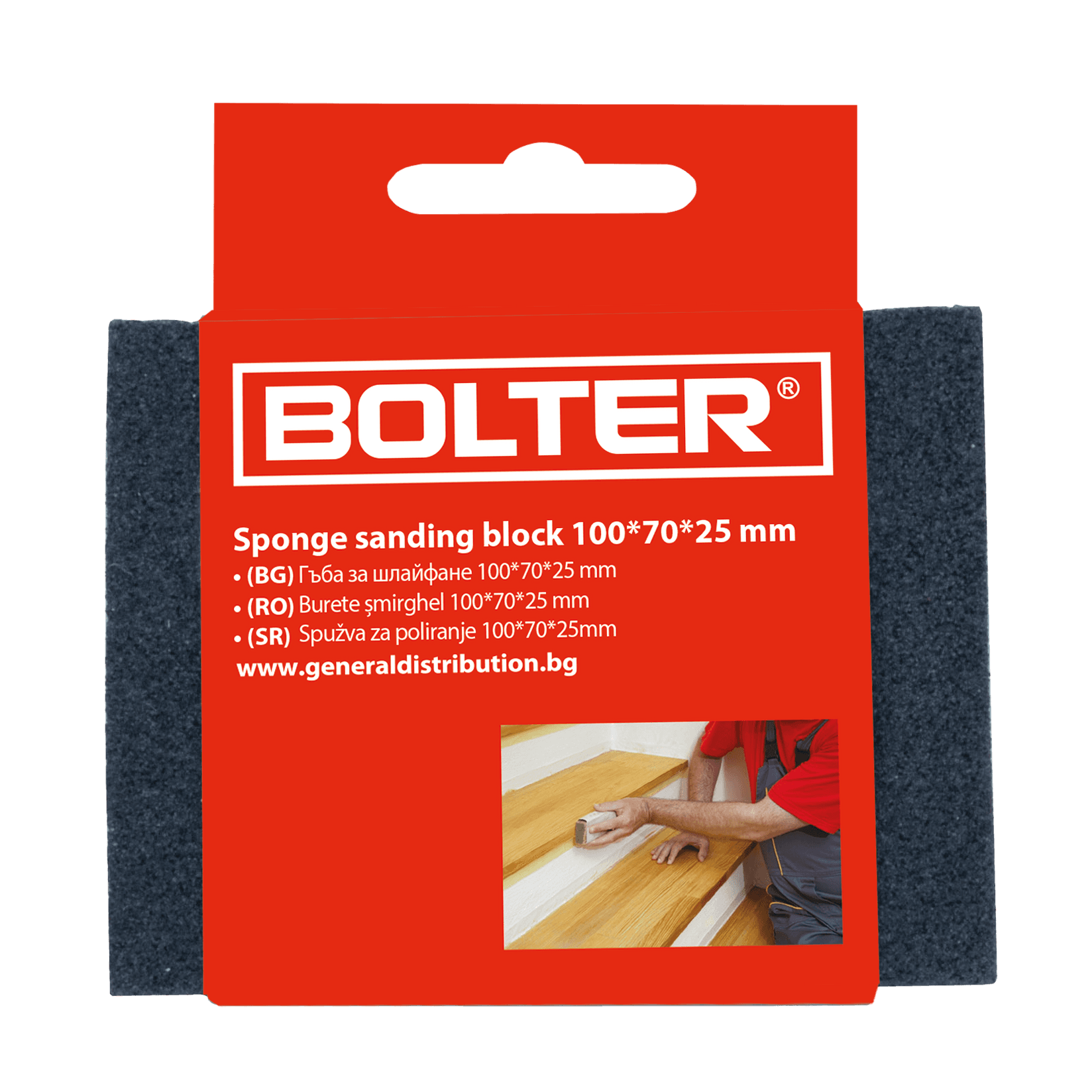 BOLTER XG53206 Сунѓерест блок за шмирглање 100х70х25мм