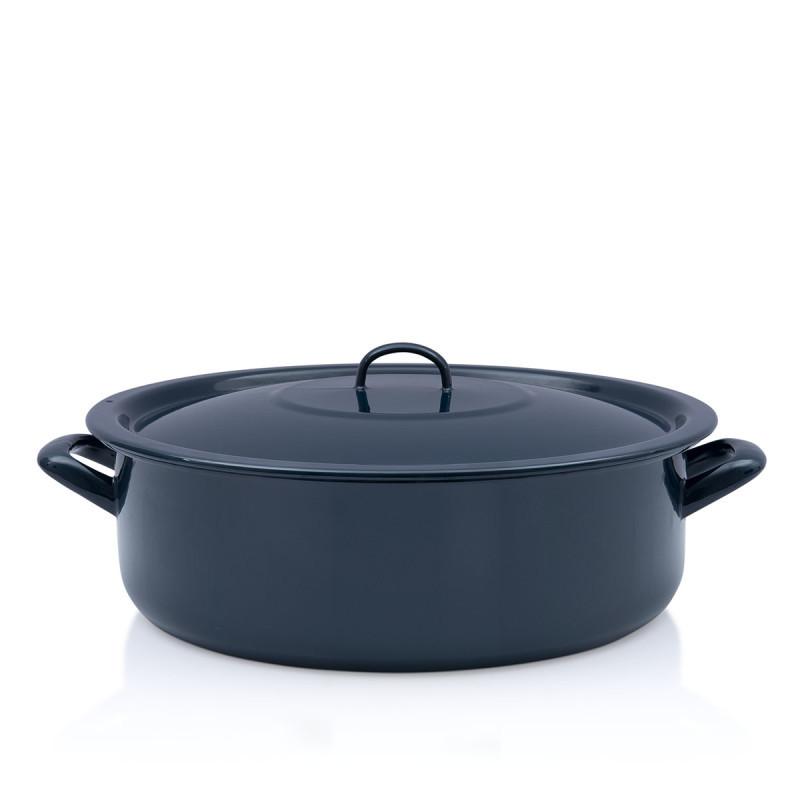 METALAC Плитко тенџере класично 36см/15л со капак, тегет