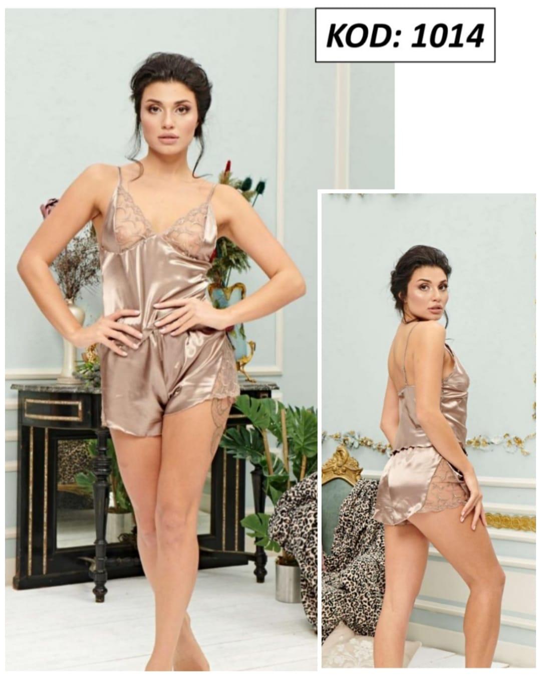 КATJA-ONLINE STORE Сатенски пижами со чипка