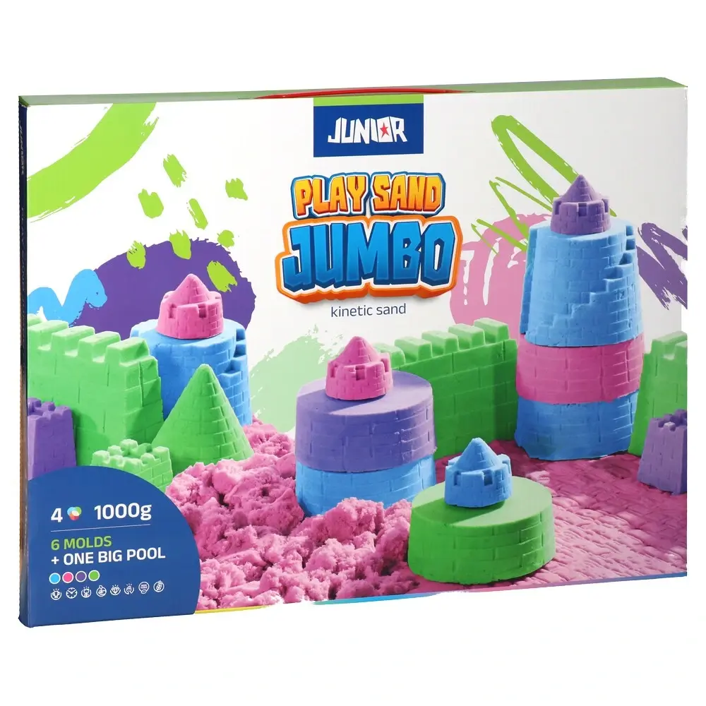 Јуниор Играјте песок Кинетички песок со голема када и калапи, 1000гр