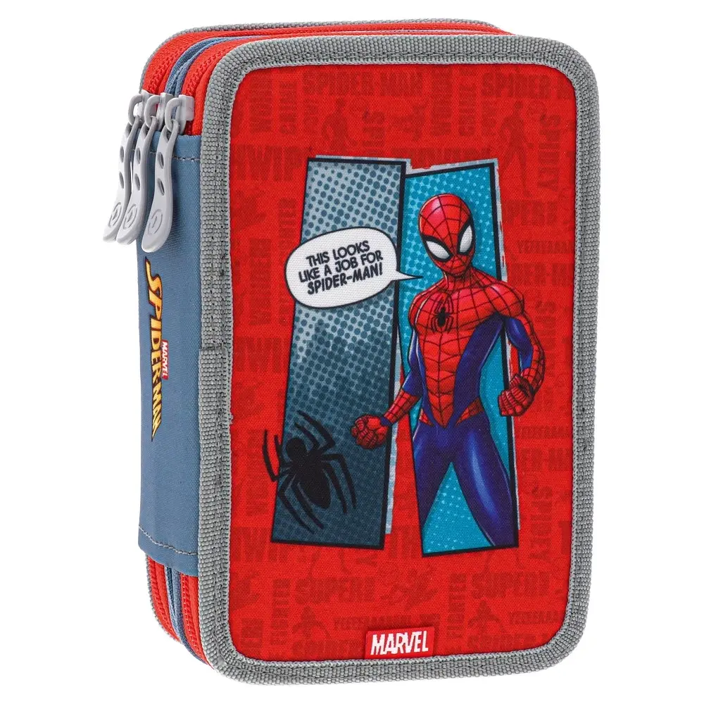 Best Buy футрола за моливи со три прегради полна со Spider-Man