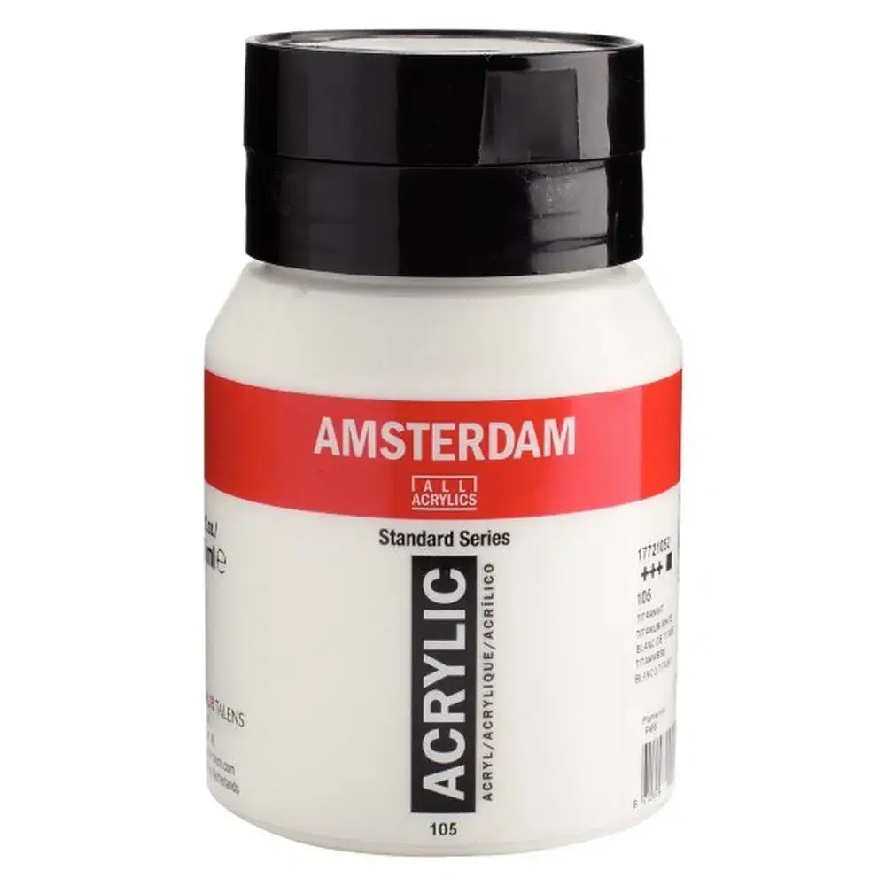 AMSTERDAM ALL ACRILIC Акрилна боја, титаниум бела, 500 ml