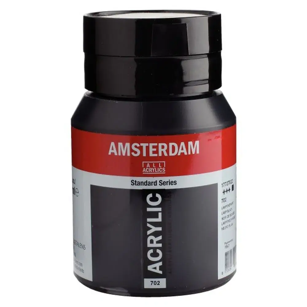 AMSTERDAM ALL ACRYLIC Акрилна боја, ламба црна, 500 ml