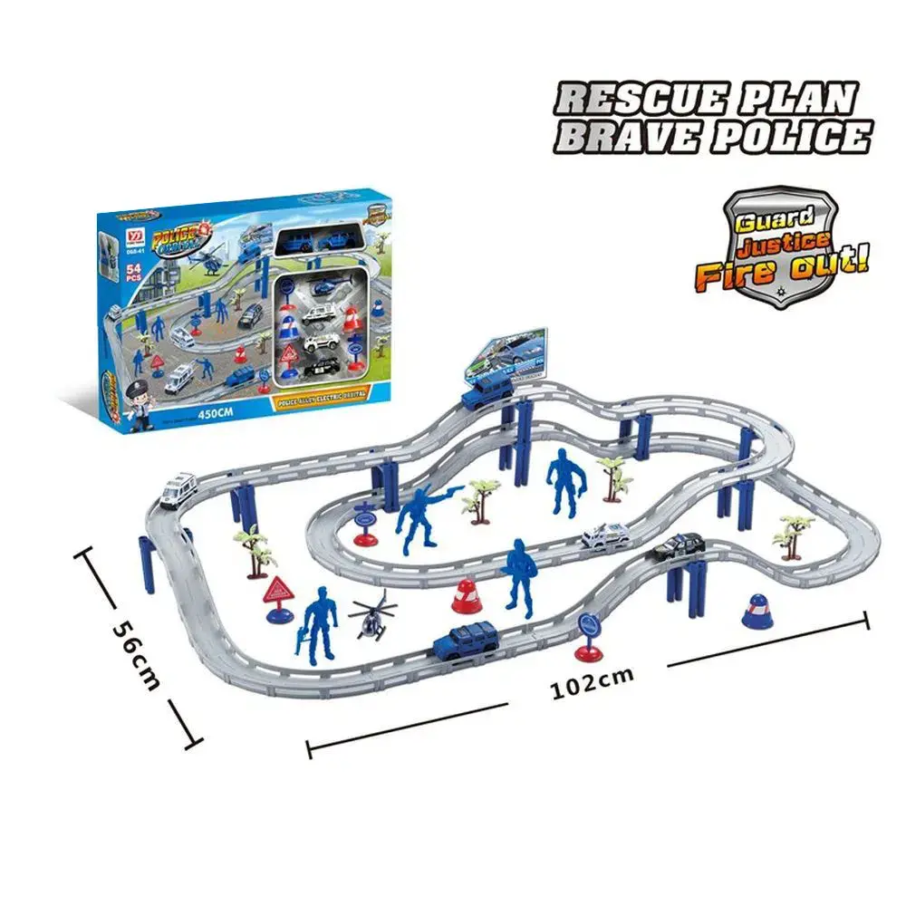 STATOVAC Брзина играчка патека за полициски возила, 54K