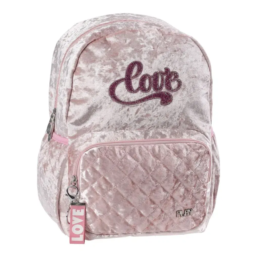 PLAY Поп моден ранец за девојчиња, со љубов, розов