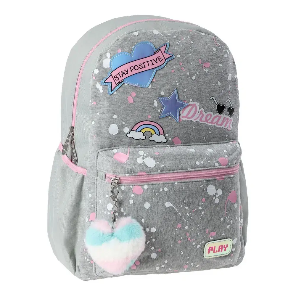 PLAY Поп моден Ранец за девојки, Dream, Grey