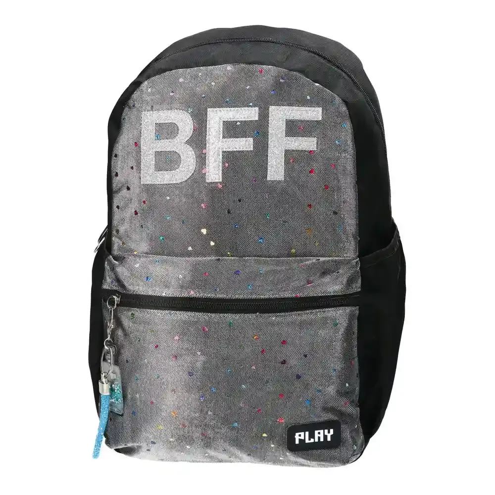 PLAY Поп моден ранец за девојчиња, сребрен