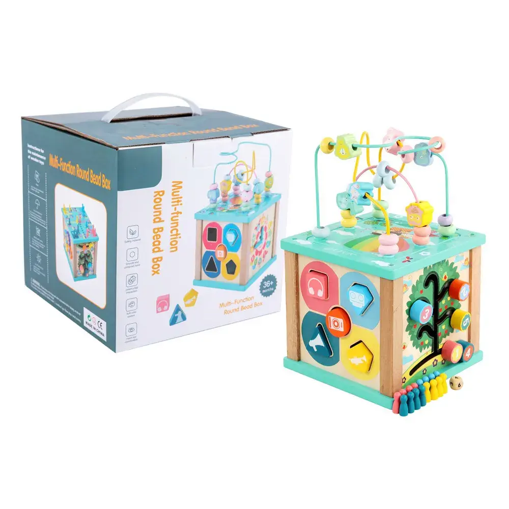 STATOVAC Дрвена дидактичка едукативна играчка 5 во 1