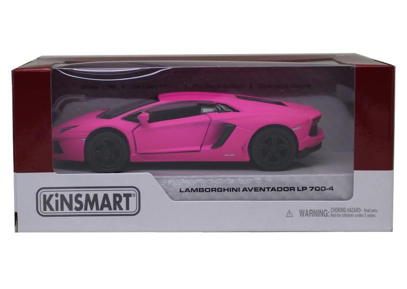 KINSMART Детска количка Lamborghini Aventador LP 700-4 1:36, розева