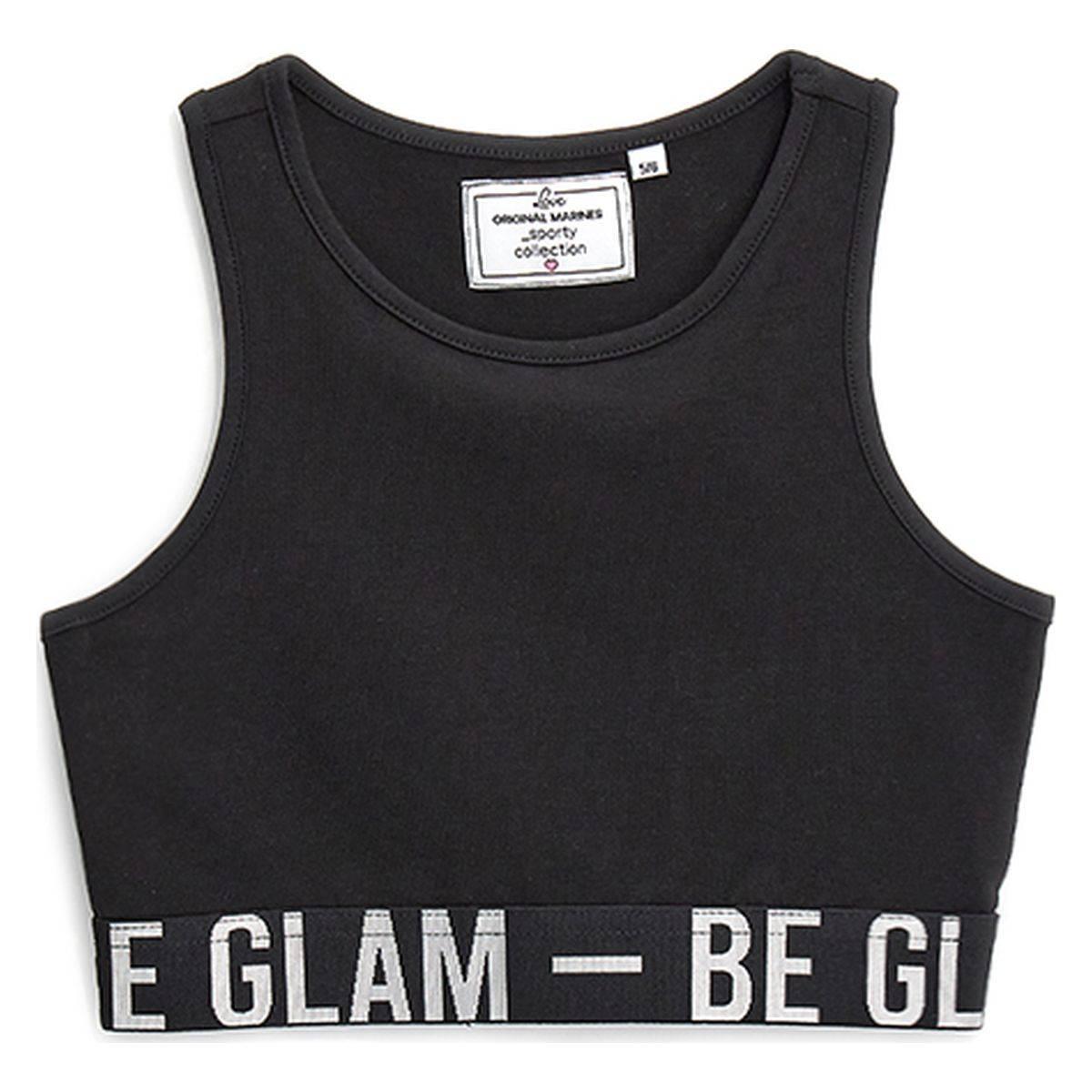 ORIGINAL MARINES Топ маица за девојчиња, Црна