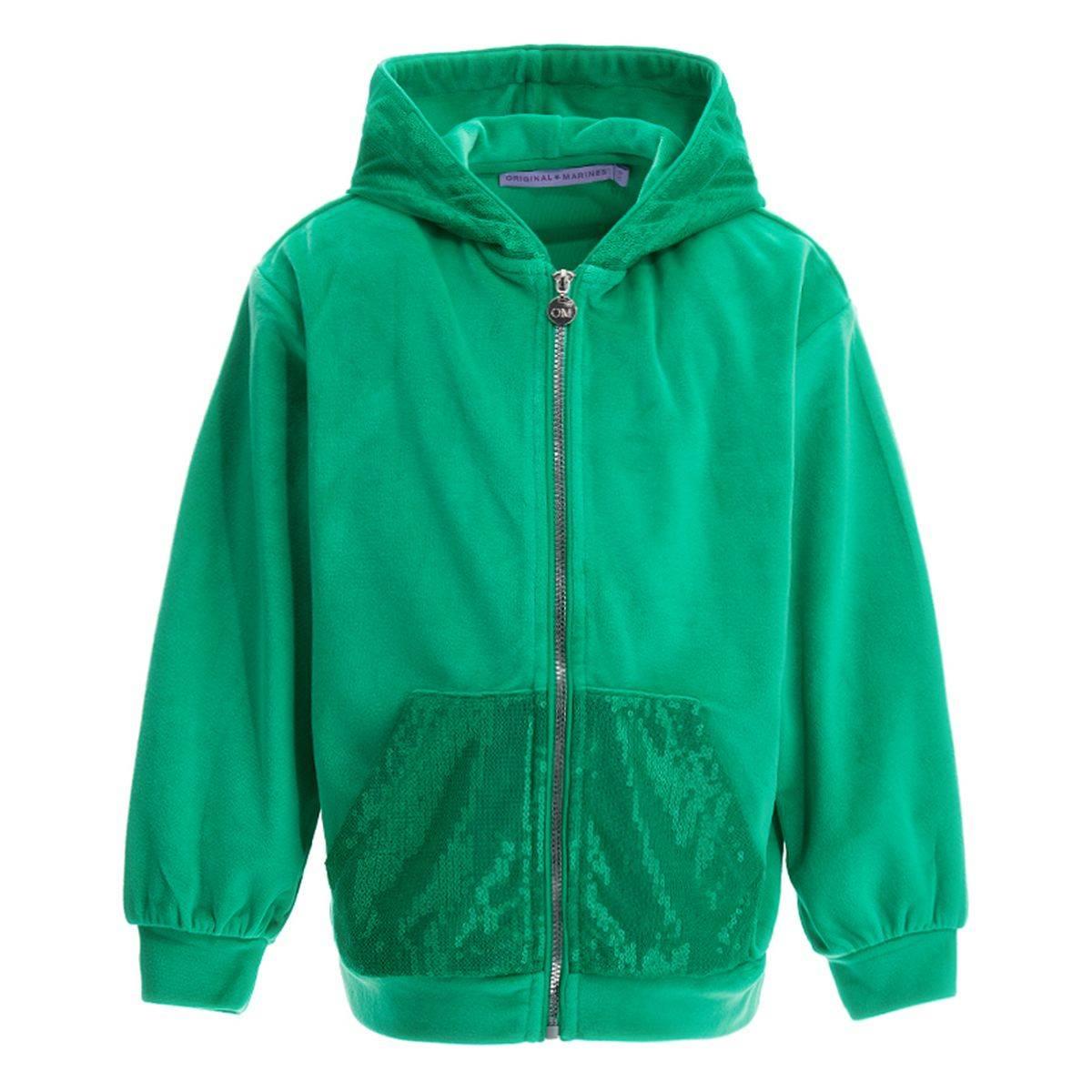 Original Marines Женски дуксер со капа, зелен