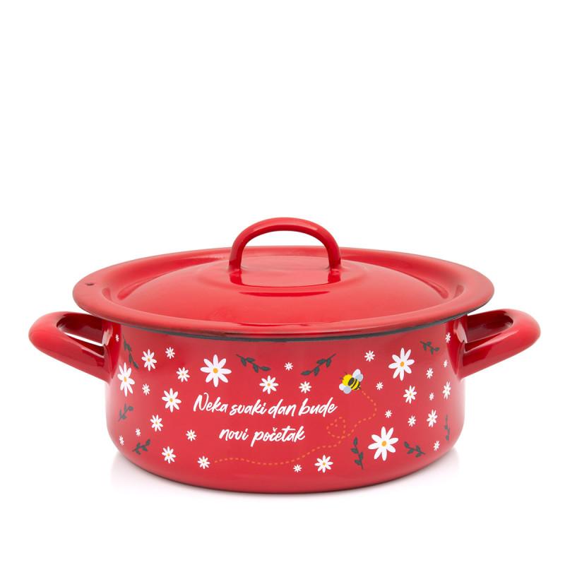 METALAC  Тенџере класичен  плитко 20цм/2.8л со капак декор 3321