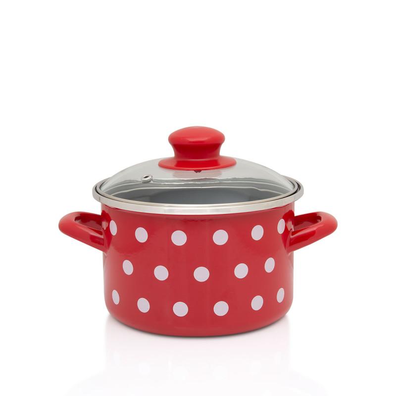 METALAC  Тенџере длабоко стандард 14цм/1.5л со капак декор 2086