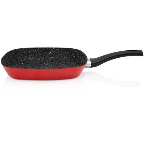 METALAC Тава грил гранит индукциска 26х26цм црвена