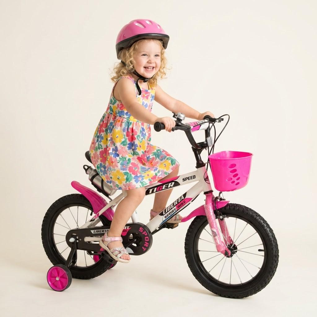 Детски женски велосипед TIGER 16" розев