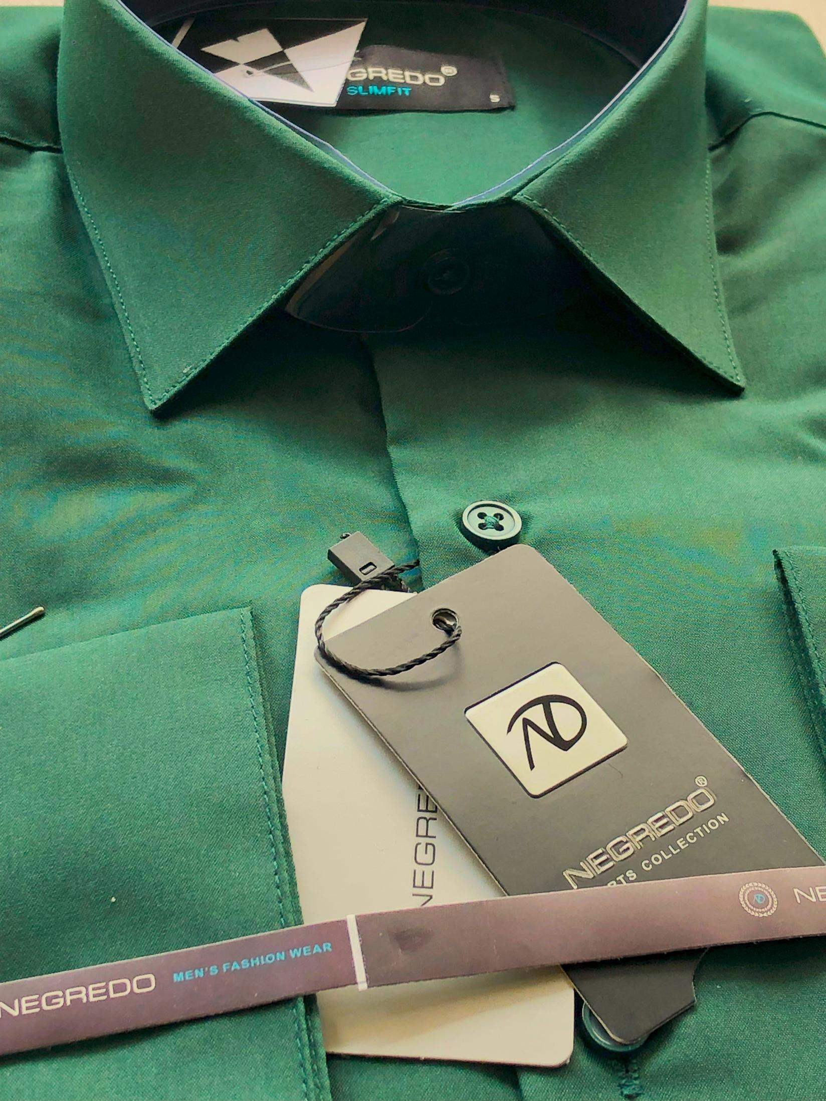 NEGREDO Машка Темно Зелена Кошула