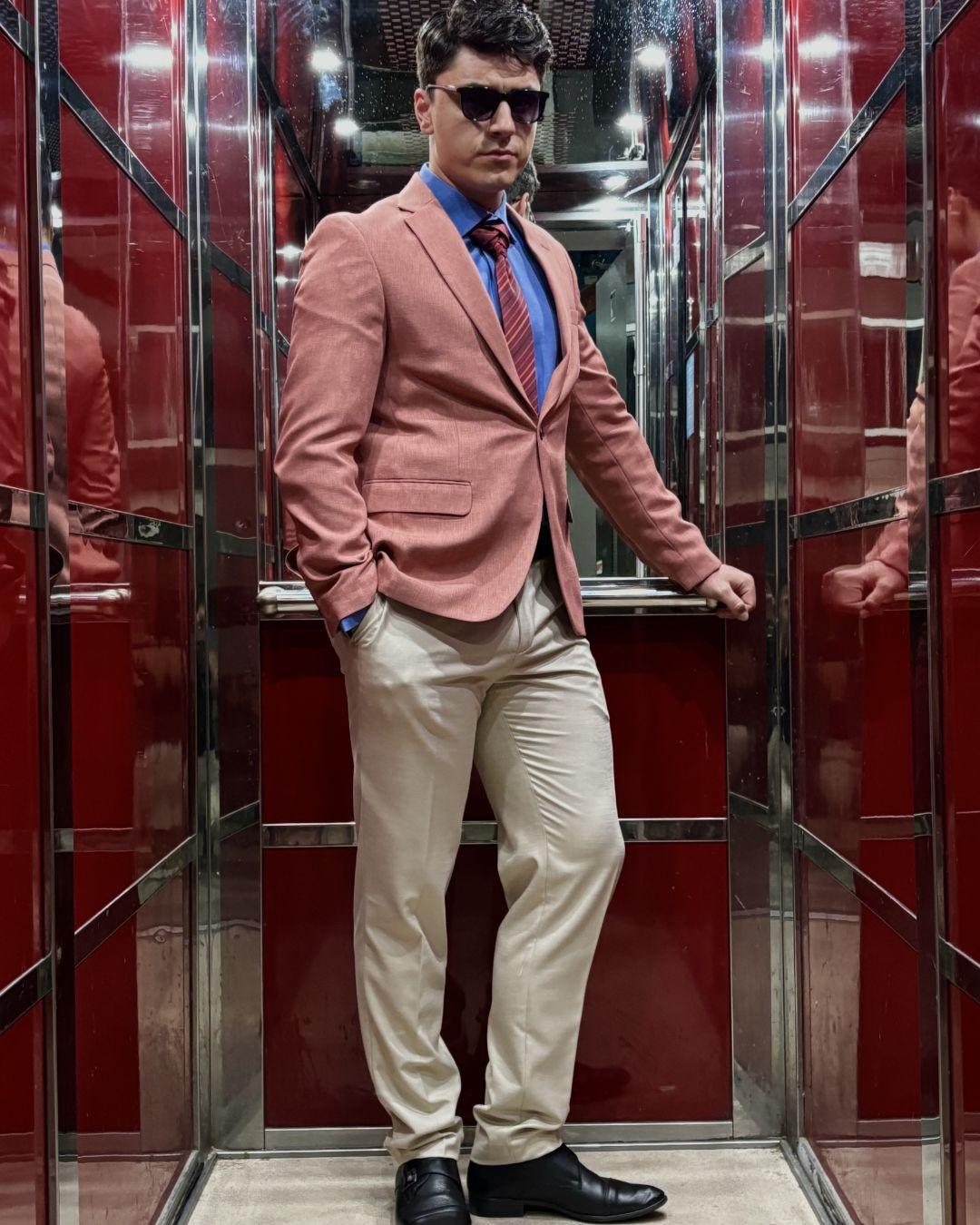 ELITMEN Машко сако, розево