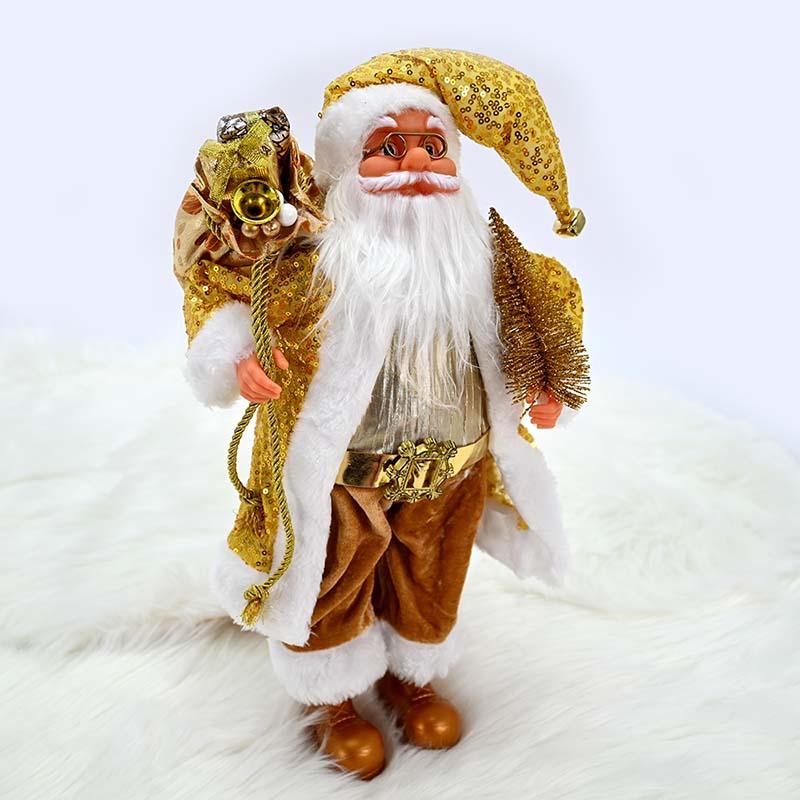 Новогодишен дедо мраз со крзно 45 цм