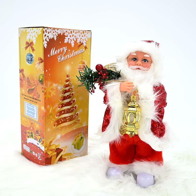 Новогодишен дедо мраз со вреќа и фенер