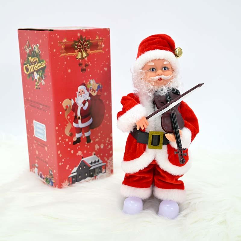Новогодишен дедо мраз со виолина 30 цм