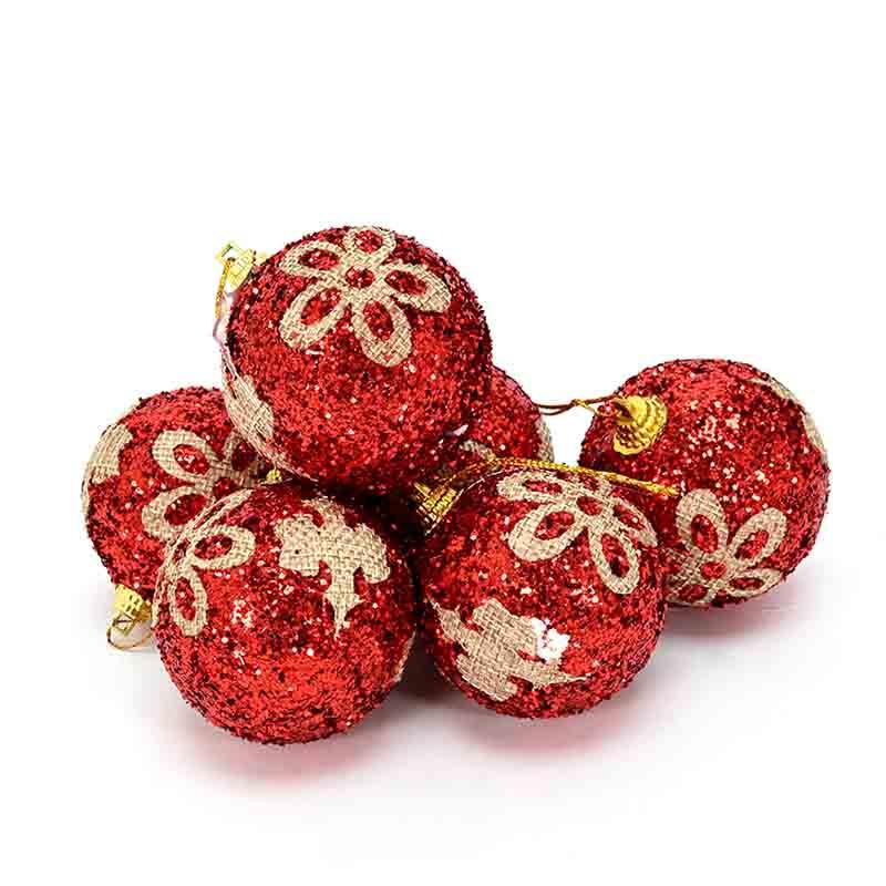 Новогодишни лампиони црвени 6/1 стиропор 6цм