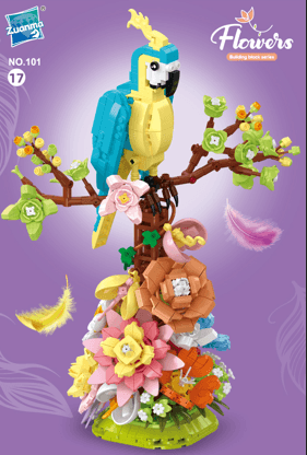 Zuanma Коцки за градење - Папагал / 1,162 парчиња