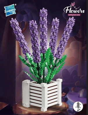 Zuanma Коцки за градење - Цвеќиња од лаванда 1.204 парчиња