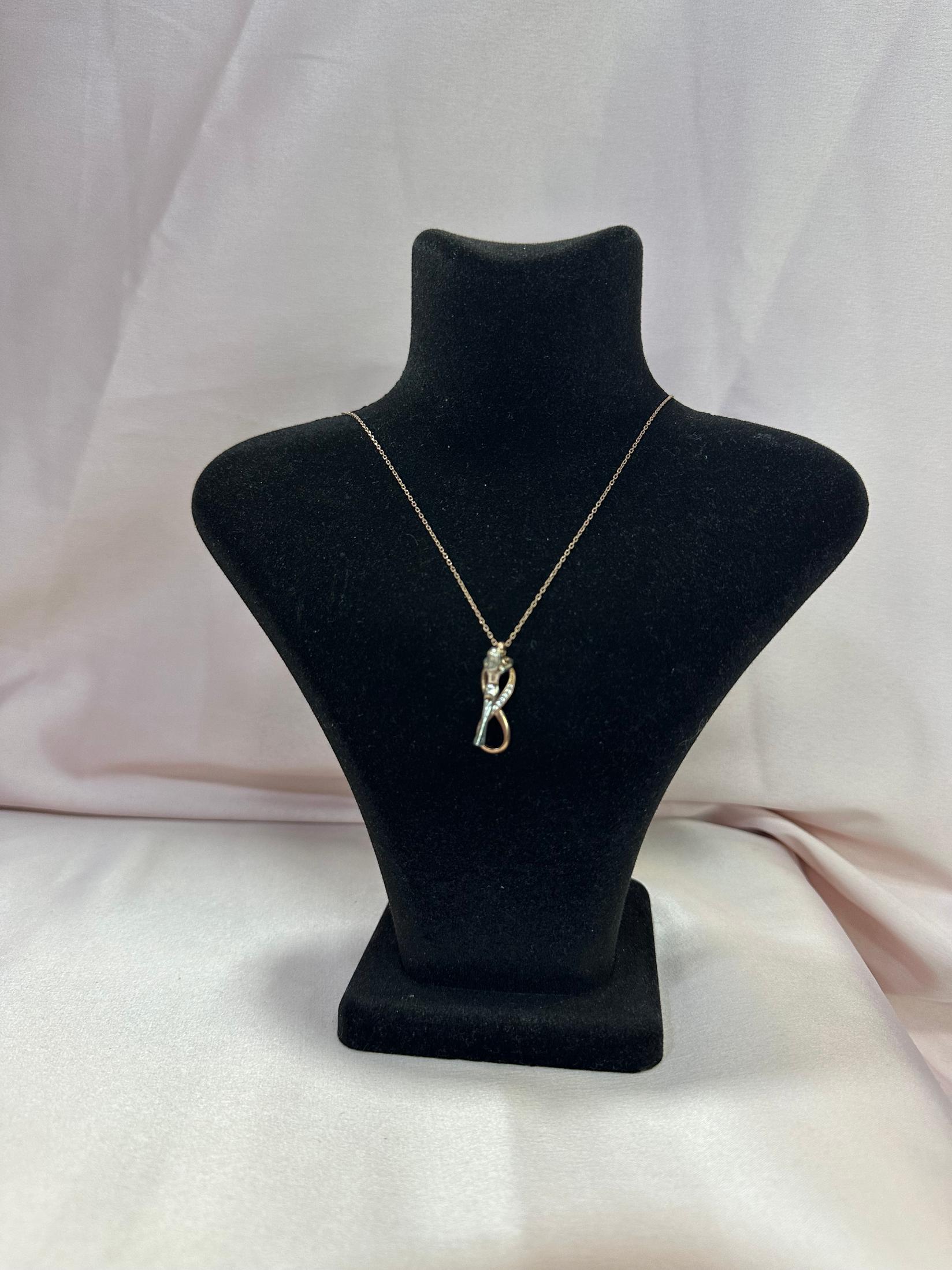 SILVER 925 Сребрено Ланче со приврзок