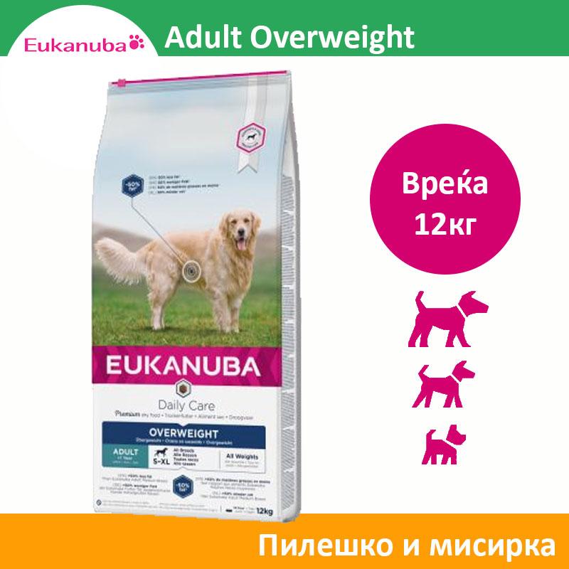 Selected image for EUKANUBA Adult Overweight All Breeds Крекери со Пилешко и мисирка [Вреќа 12кг]