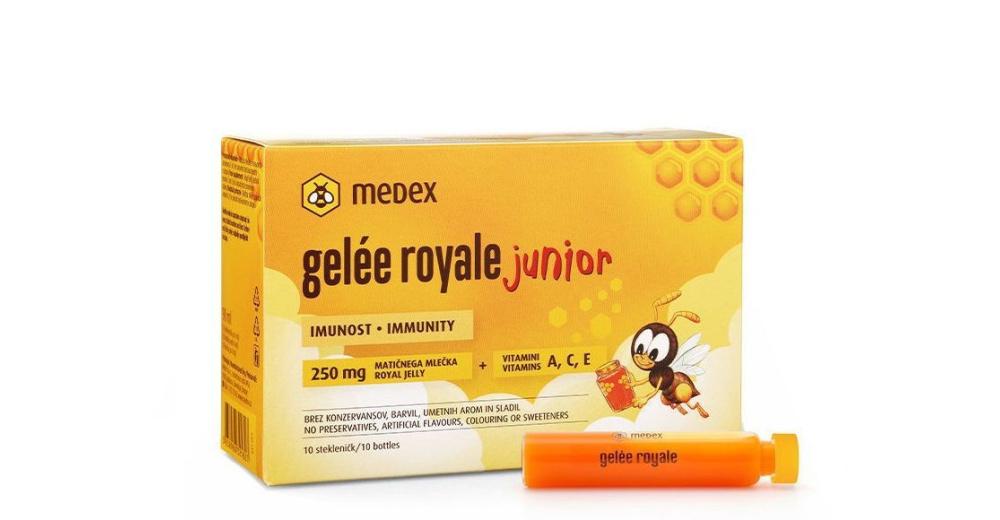 MEDEX Желе ројал јуниор ампули со матичен млеч 90мл- за децa