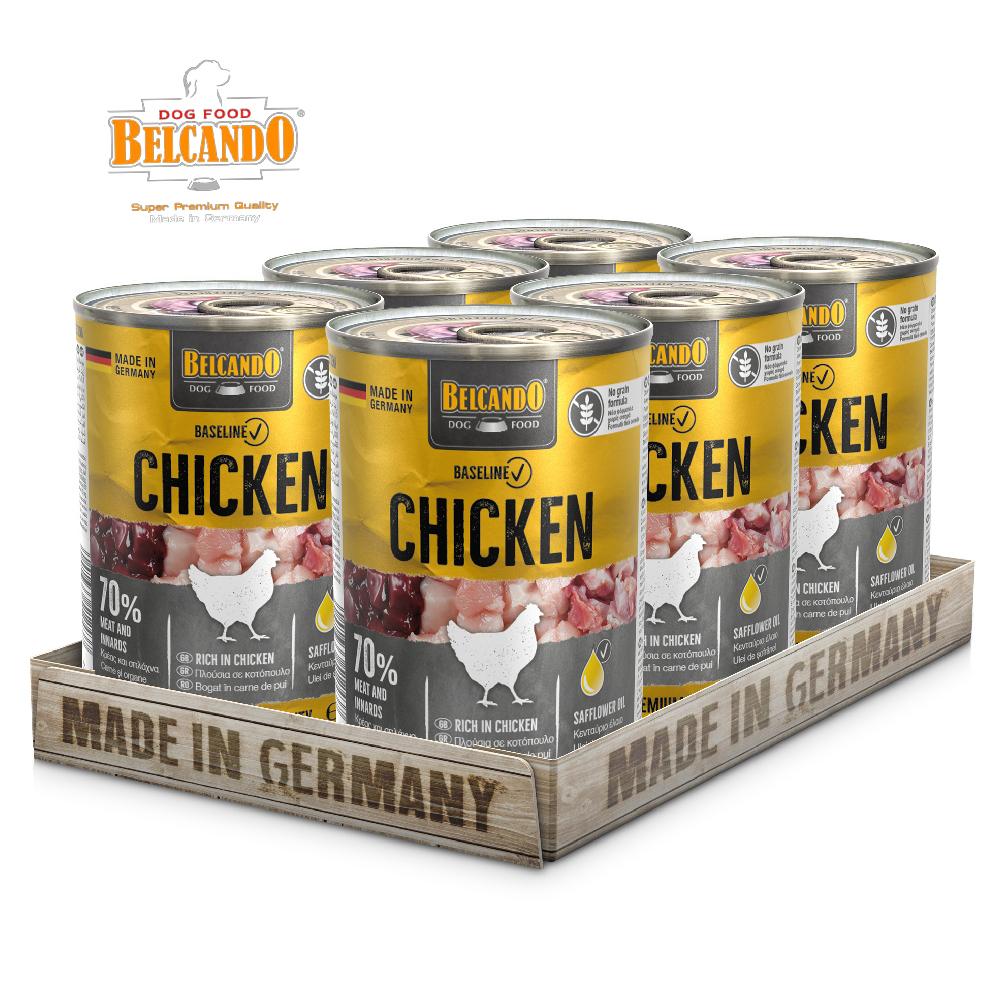 BELCANDO Влажна храна за кучиња -  Пилешко, 6x400г.