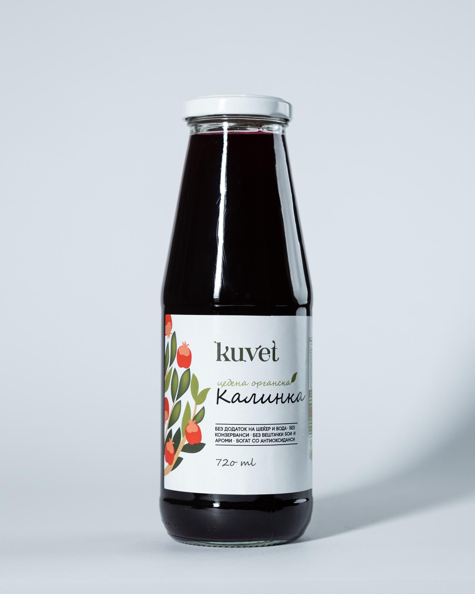 Kuvet 100% ладно цеден сок од ОРГАНСКА калинка 720ml