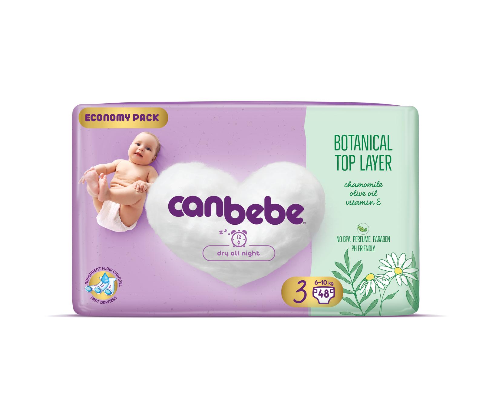 Canbebe Пелени бр.3 / 48 / 6-10 kg