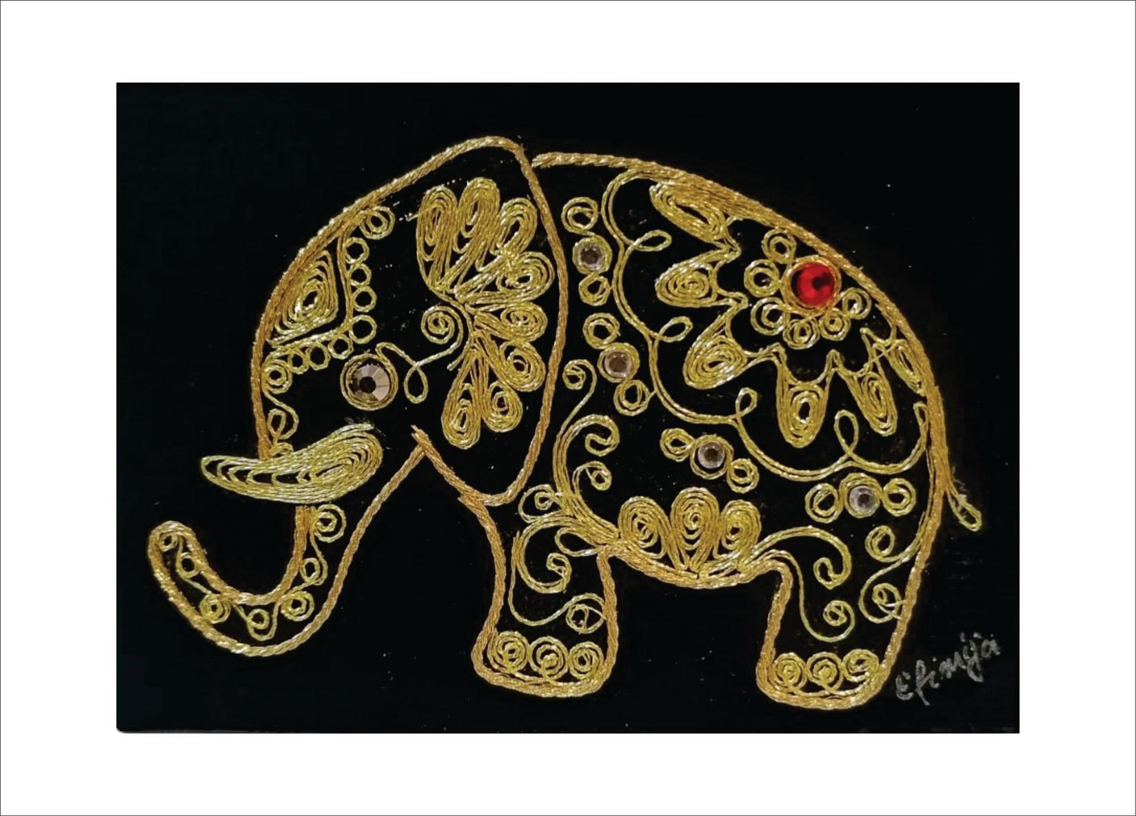 MACEDONIAN CORNER Магнет изработен во филигран техника од срмен конец со позлата