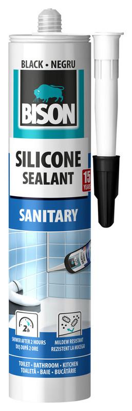 Bison Силикон Санитарен Црн 280 мл.