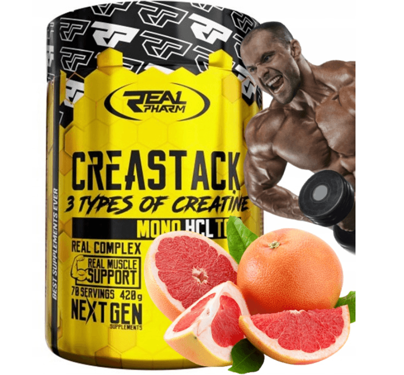 REAL PHARM Креатин CREA STACK, цитрон, 420г.