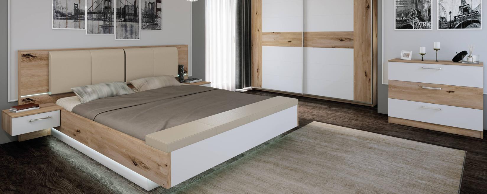 МЕБЕЛ-ВИ Лежај Рондино со две наткасни и тоалета