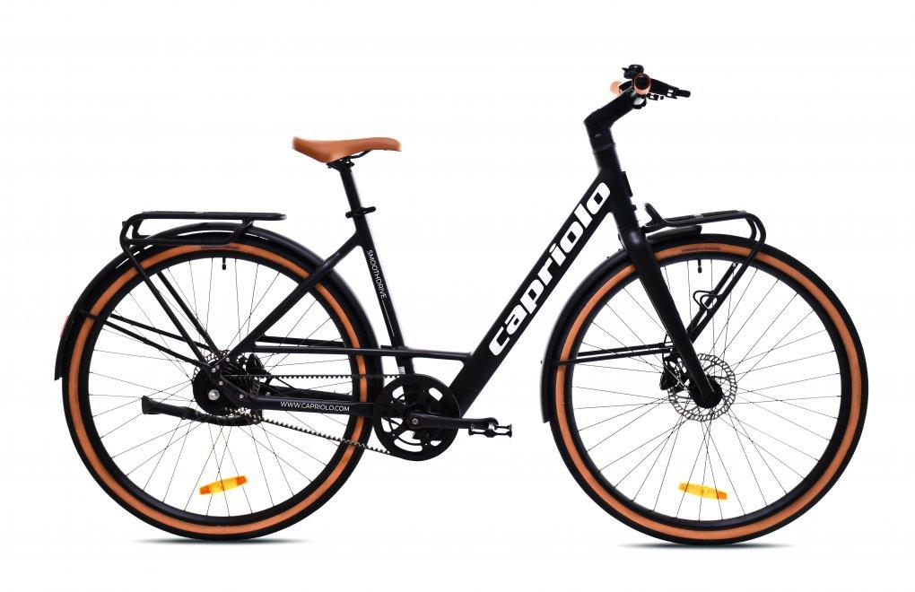 E-Bike E-City 28" Женски Велосипед Belt Drive Црно-Сива