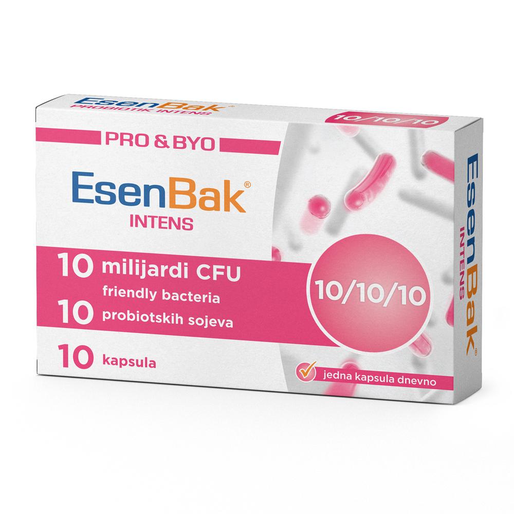 EsenBak Intens 10/10/10 Comfort пакување пробиотик 10 капсули