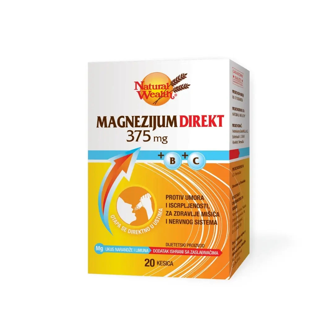 ПРИРОДНО БОГАТСТВО-NW Магнезиум 375 mg директни кесички A20