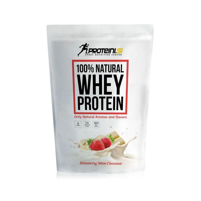 PROTEINI.SI 100% Natural Whey Протеин - Јагода и бело чоколадо 500g