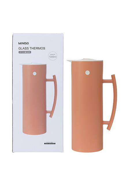 Miniso Термос стаклен - портокалов