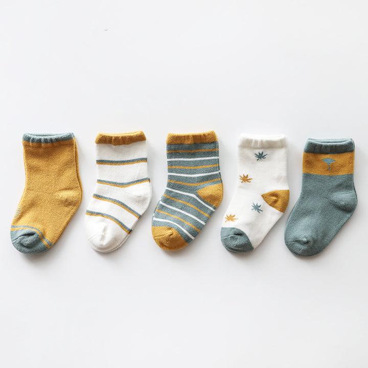 Сет од 5 пара бебешки чорапи
