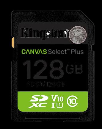KINGSTON Мемориска Картичка 128GB SDXC Canvas Select Plus Gen3 150MB/s C10 UHS-I U1 V10 (SDS3/128GB)
