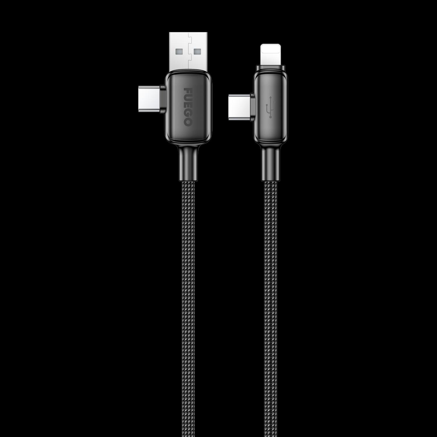 Fuego Кабел (Multiple plugs) 1m (FG181) Црн